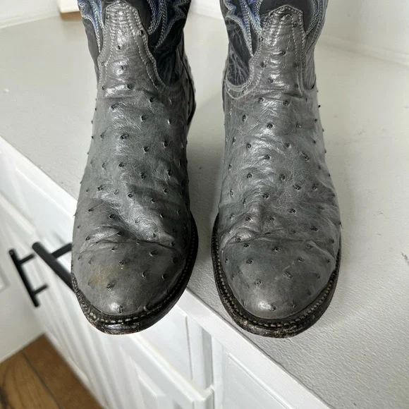 Tony Lama El Rey Ostrich Cowboy Boots Women’s 7C – Rare Vintage Western USA Made - Picture 3 of 9